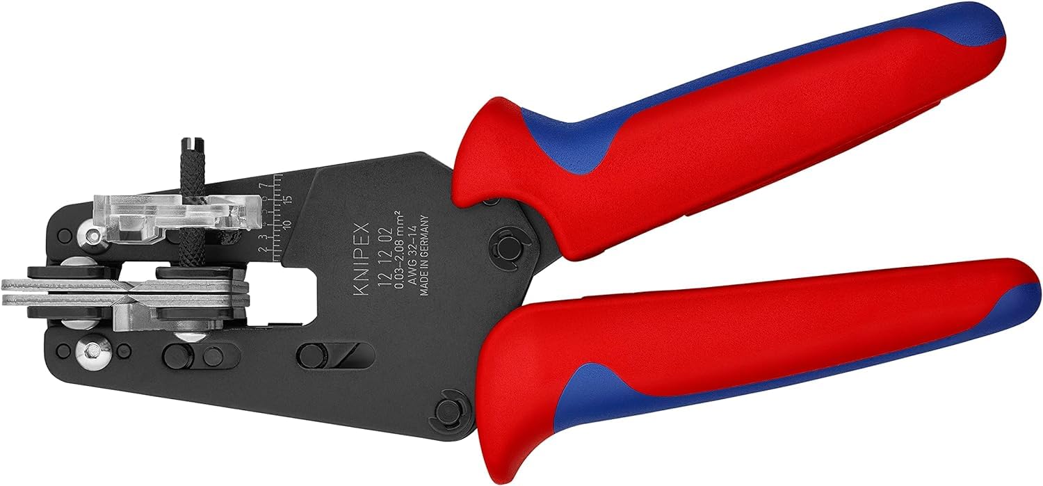 KNIPEX Precyzyjne szczypce do ściągania izolacji z ostrzami kształtowymi z osłonkami wielokomponentowymi 195 mm, 12 12 02