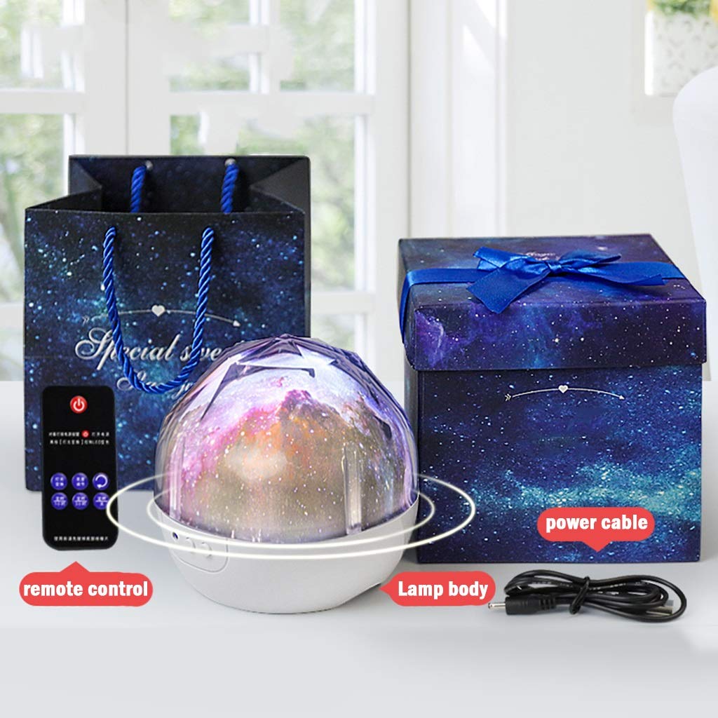 YXCKG Lámpara Proyector Infantil, Proyector De Luz Estrellas Galaxia, Luz Bebé Nocturna, Lámpara Giratorio De Mesa Infantil, para Niños Adultos, Océano, Patrón De Papá Noel, para Dormitorio