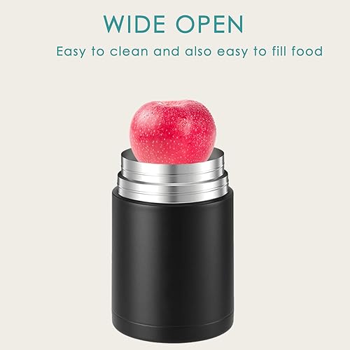 Miniatura 4 de lazycozy Termo para alimentos calientes, 27 onzas, termo de sopa con cuchara, tarro de alimentos aislado al vacío de acero inoxidable, a prueba de