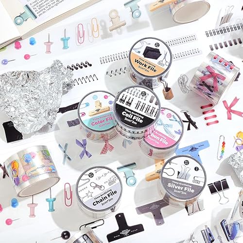 Alideco 6 }XLOe[v 킢 Be[WtHgt[ApAx ȑϐ CN50mm×2m PET S e[v L DIY  }Xe V[ (shijianguidang)