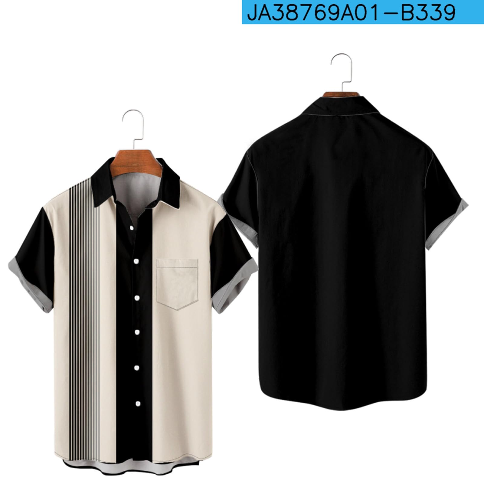 Hawaiian Shirts for Men Vintage Print 2025 Summer Beach Casual Short Sleeve Button Down Lapel Shirts with Pockets