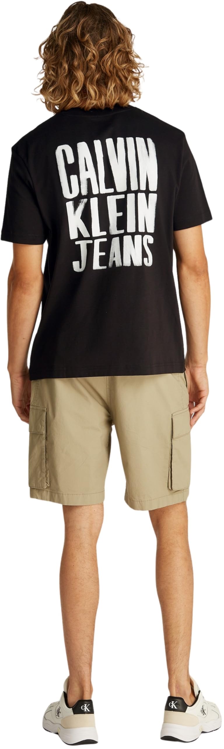 Calvin Klein Herren T-Shirt Kurzarm Painted Tee mit Rundhalsausschnitt, Schwarz (Ck Black), XXS – Ansicht 2