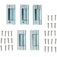 Cranked Flush Hinges, 5/10 pcs Door Hinges, Furniture Hardware Door Mechanical Hinges for Caravans and Mobile Homes Door 5pcs