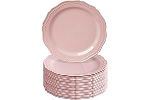 SILVER SPOONS Plastic Dessert Plates for Party