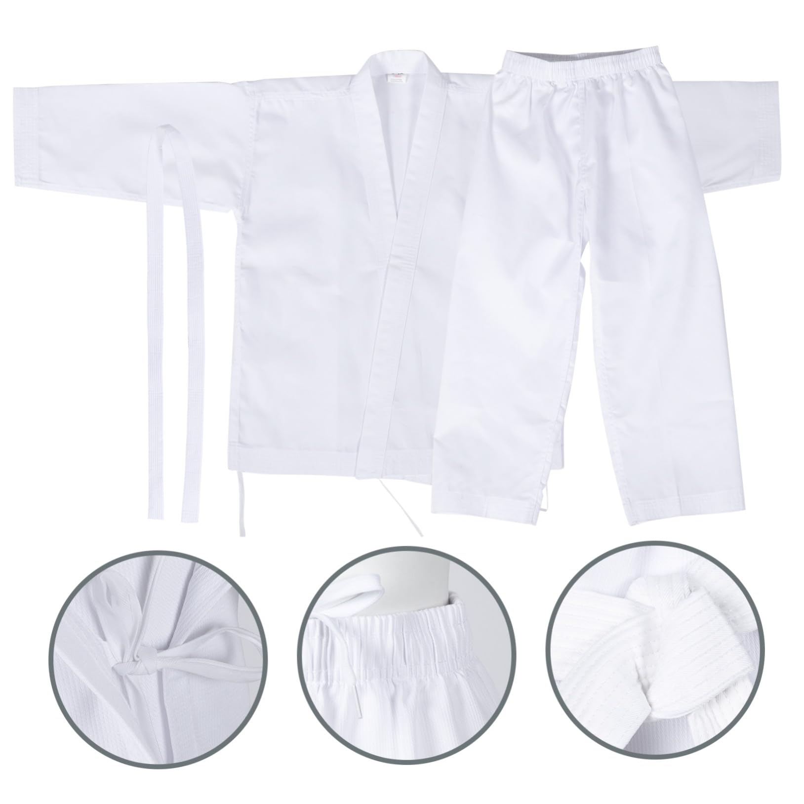 Traje de Karate Profesional Uniforme para Adulto y Adolescente Ropa de Entrenamiento Reutilizable Pantalones para Dojo y Competencias
