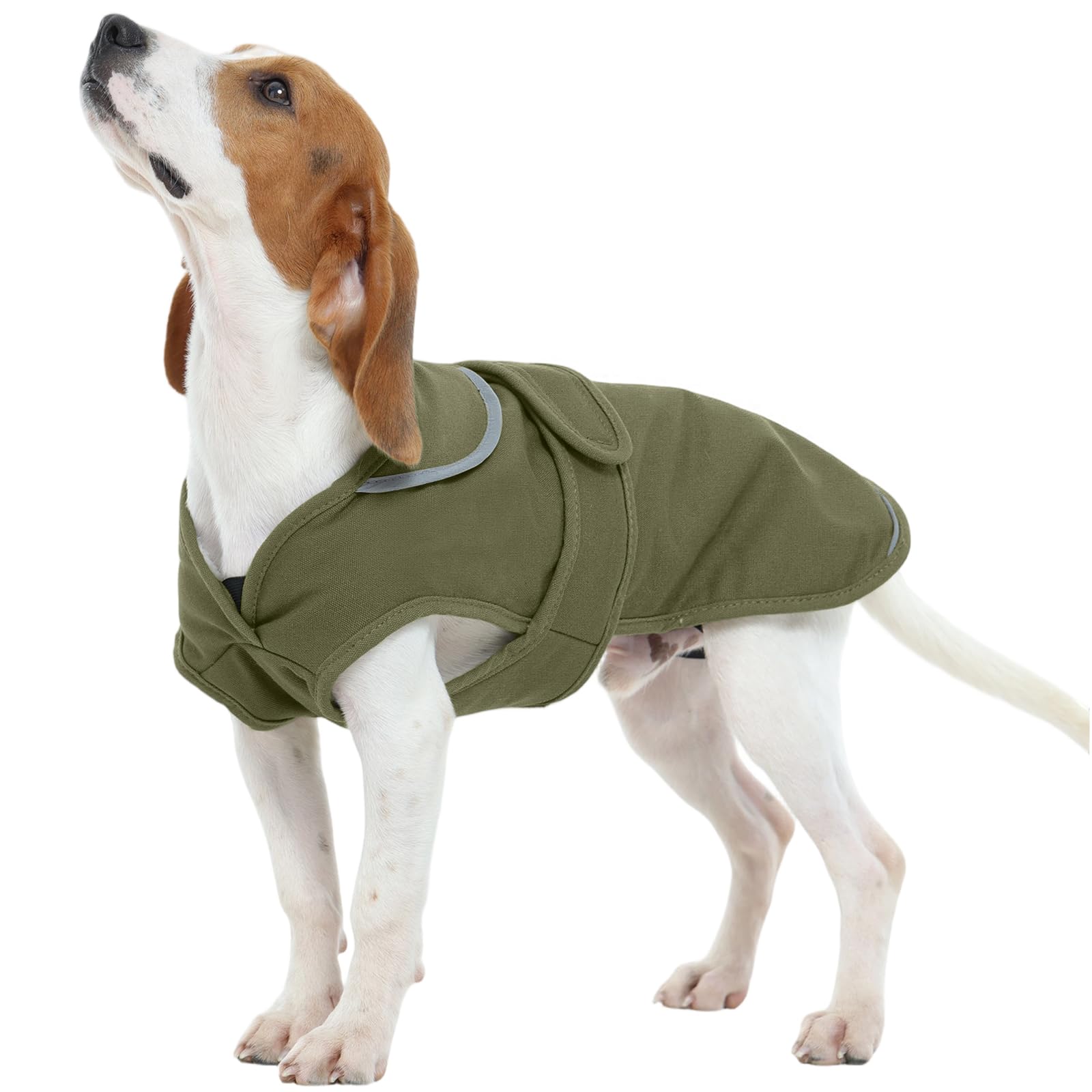 Kuoser Abrigo impermeable para perros, chaqueta para perros pequeños y medianos, abrigo de invierno de lona reflectante, abrigo para perros grandes, abrigo de forro polar para cachorros, abrigo de