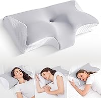 Vista 1 de Almohadas de cuello almohada para dormir, soporte para el dolor de hombro, dormir de lado, ergonómica, espuma viscoelástica, mejora cervical