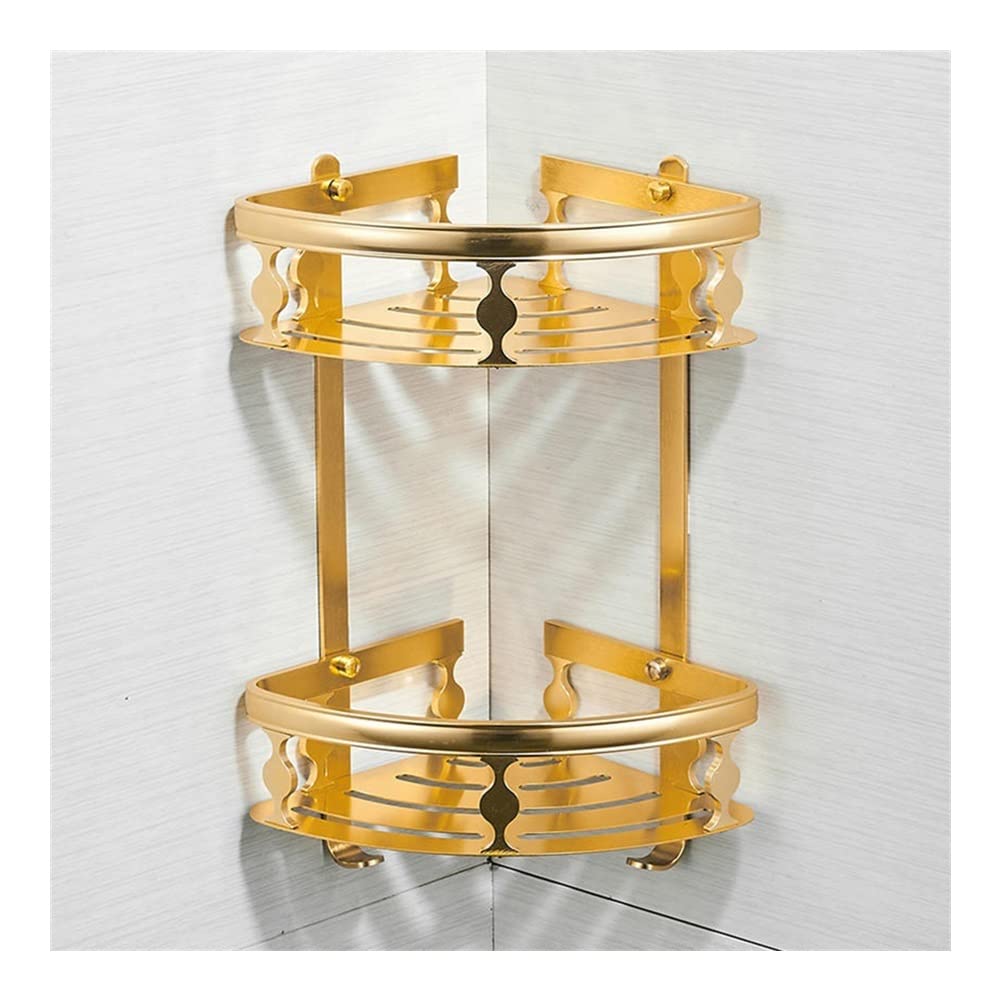 GTFDXJ Corner Shower Caddy Bathroom 2 Tiers Corner Shelf Storage Shelf Shower Caddy Storage Shampoo Basket Kitchen Corner