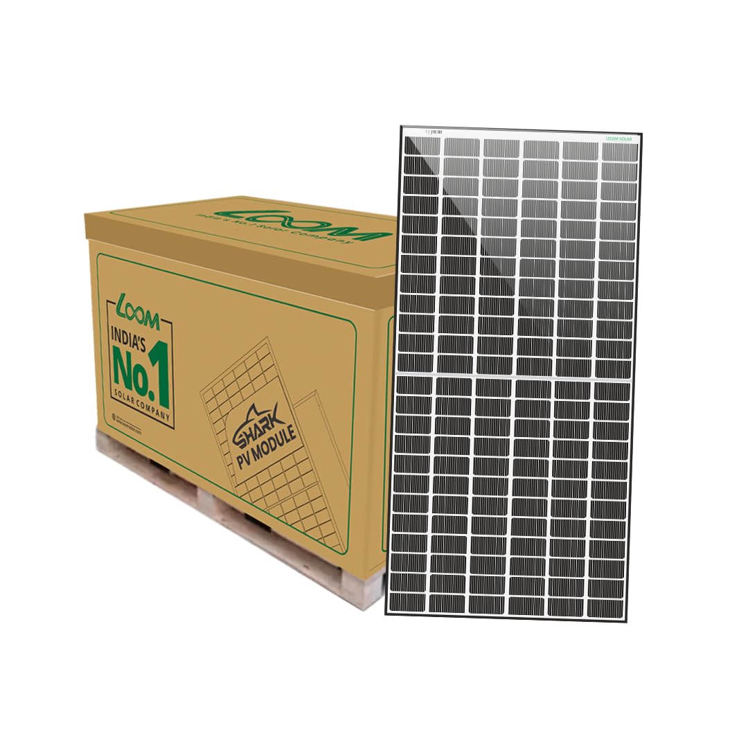 Loom Solar Shark 600Watt DCR N-Type TOPCon Bifacial Solar Panel | High Efficiency | 144 Half-Cut Cells | Double Glass | 15-Year Product & 30-Year Performance Warranty | Pack of 36 (DCR)-picture-29