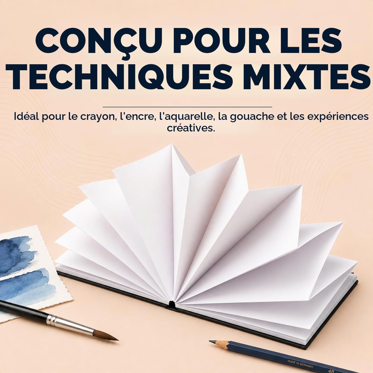 Seawhite Carnet de croquis A5 Concertina avec étui