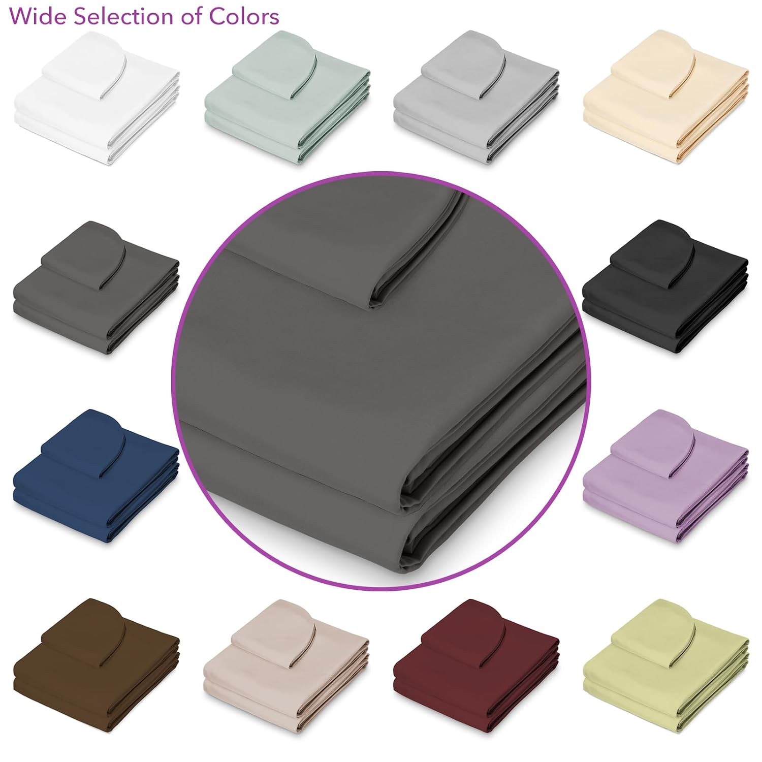  3-Piece Microfiber Massage Table Sheet Set - Premium Facial Bed Cover - Includes Flat and Fitted Sheets with Face Cradle Cover - Gray thumbnail