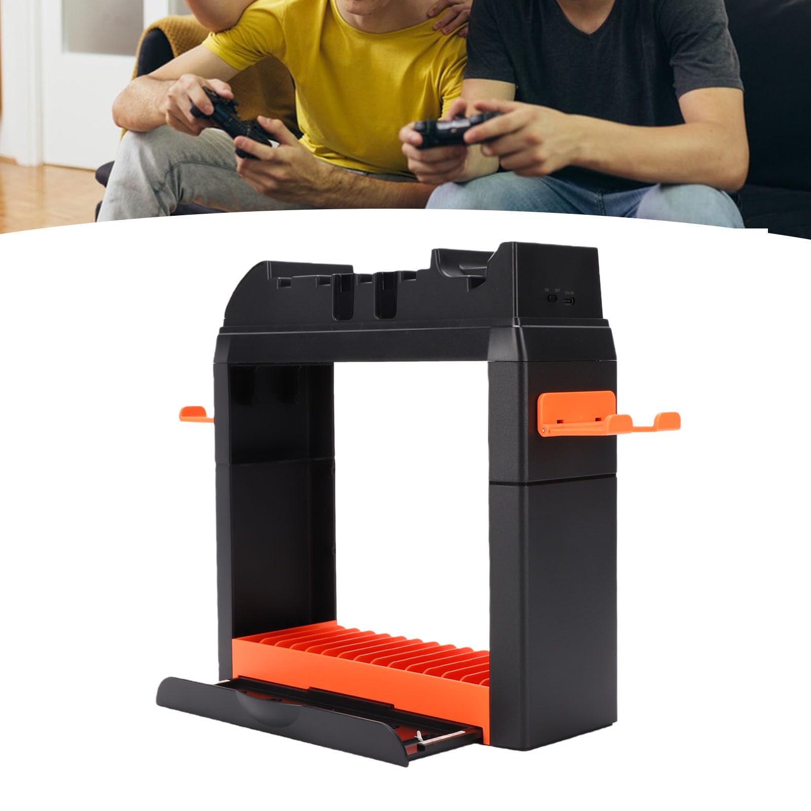 Supporto per Giochi con Ricarica Rapida per Controller e OLED Organizzatore Efficiente Realizzato in ABS Resistente