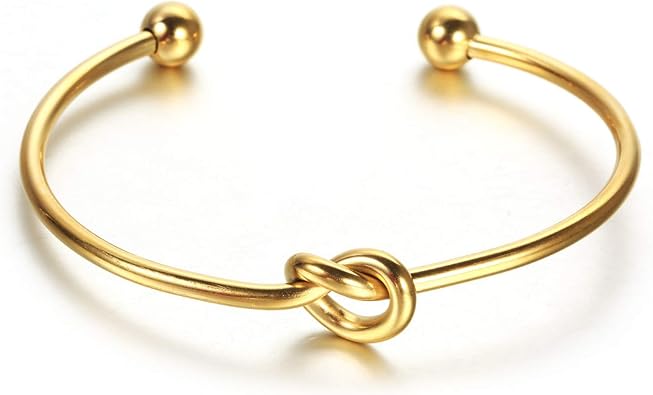 Bridesmaid Proposal Gifts, Stainless Steel Tie The Love Knot Bridesmaid Bracelet with Gift Box