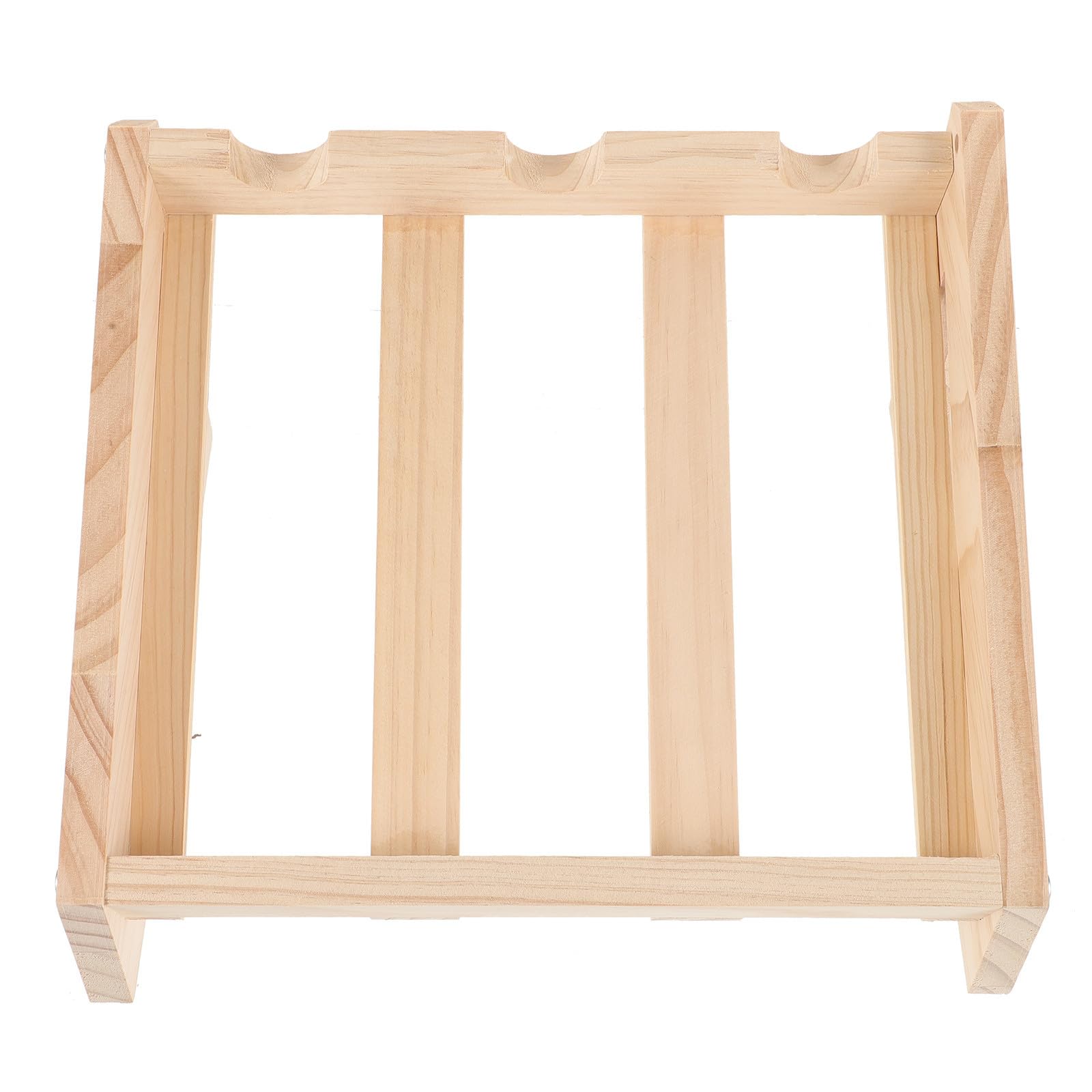 Casier à vin en bois massif pour 3 bouteilles support stable pour rangement de cave