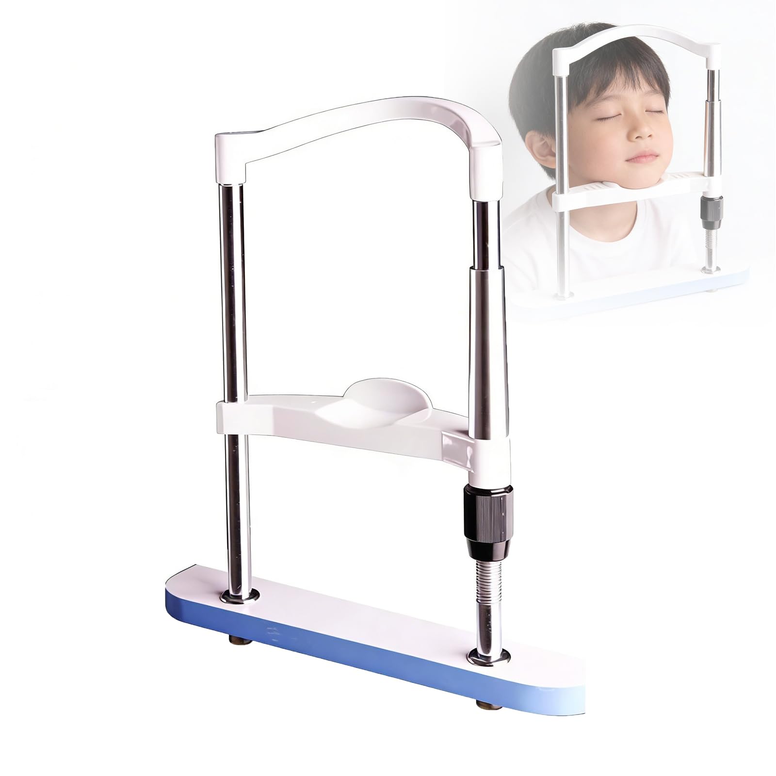 Optometryczny wspornik podbródka, ergonomiczne, zakrzywione podparcie czoła, regulowana wysokość, do automatycznego refraktometru i treningu wzroku, akcesoria do instrumentów optycznych