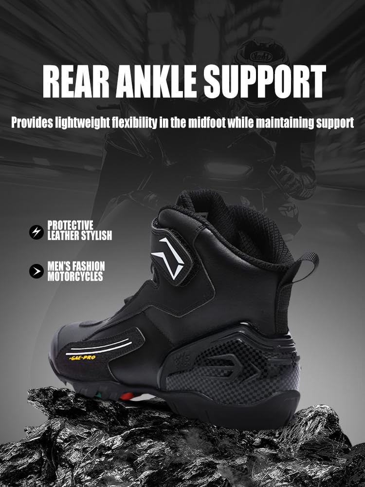 Motorcycle Boots Men and Women，Quick Lacing Breathing Motorcycle Boots Men and Women