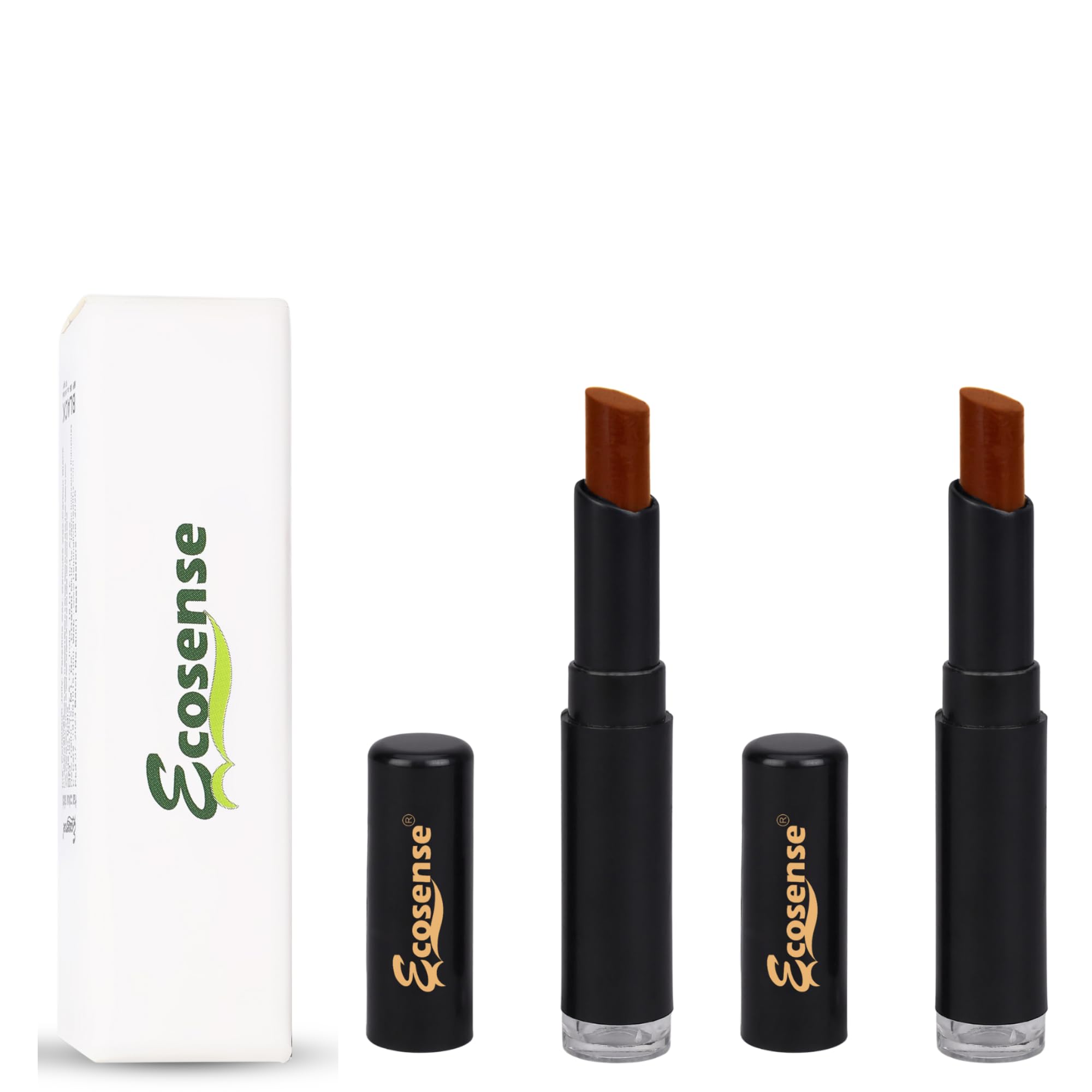 ECOSENSE Eyebrow Concealer Stick 3g - Temporary Brown | Create Bold Brows, Waterproof, Smudge Resistant Men or Women | Pack of 2