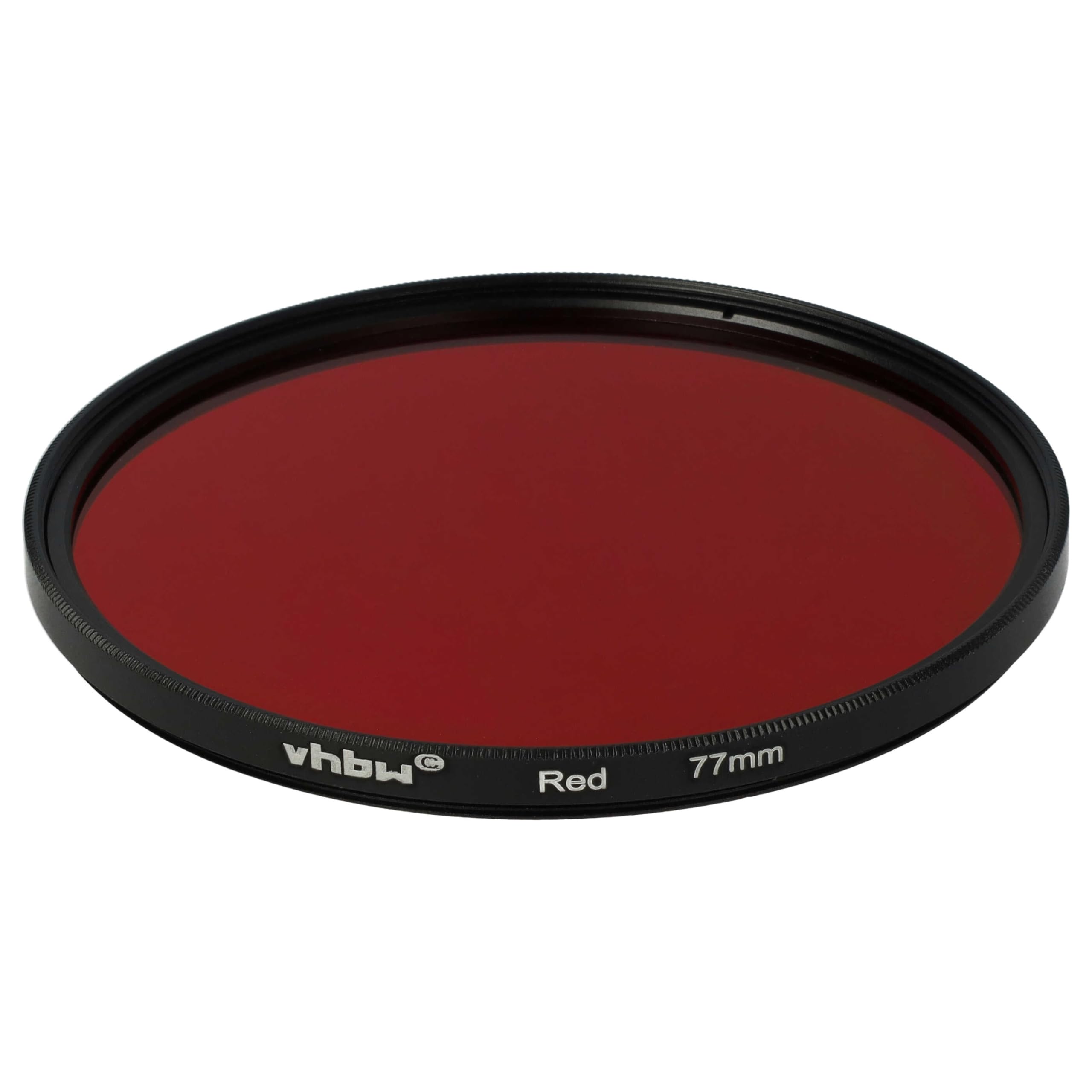vhbw Universal Farbfilter rot für Kamera Objektive mit 77mm Filtergewinde | Rotfilter