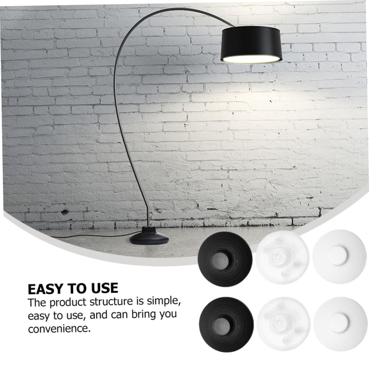 FUNOMOCYA 12 Pcs Foot Light Switch Foot Pedal Switch Inline Lamp Switch Step on Button Switch Foot for Lamp Foot Pedal Push Button Round Floor Lamp Floor Lamp Switch Cable Rods Floor Foot Pp