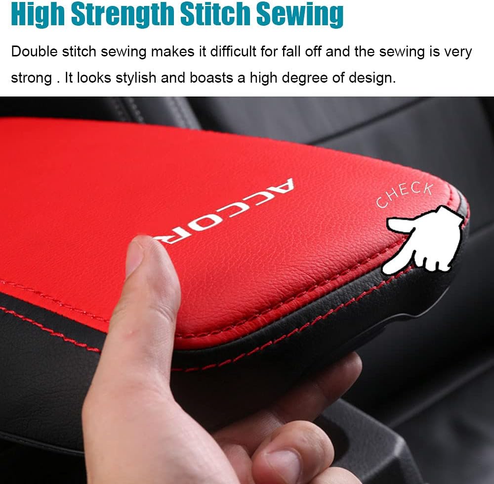 LEXLEY Armrest Box Cover Center Console Pad Waterproof Anti-Scratch Leather Protector Covers For Honda Accord 2018 2019 2020 2021 2022-Carbon fiber