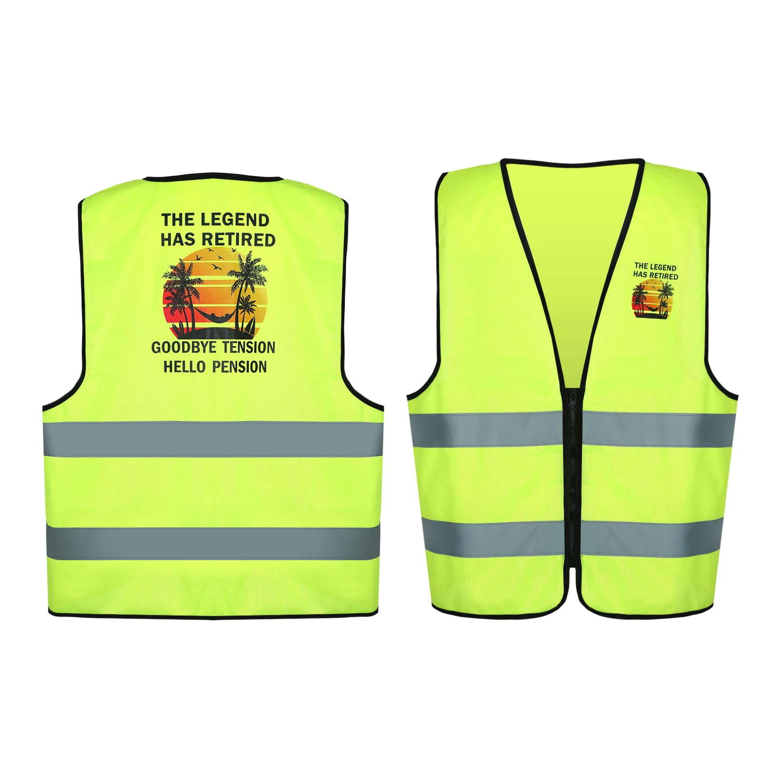 Yieweyhe Unisex Green Retirement Gifts For Men/Women, Retirement Gifts Reflective Safety Vest With Funny Message, Present For Retiree Party Decorations, Coworkers, Boss, Farewell Gift Idea For Colleagues