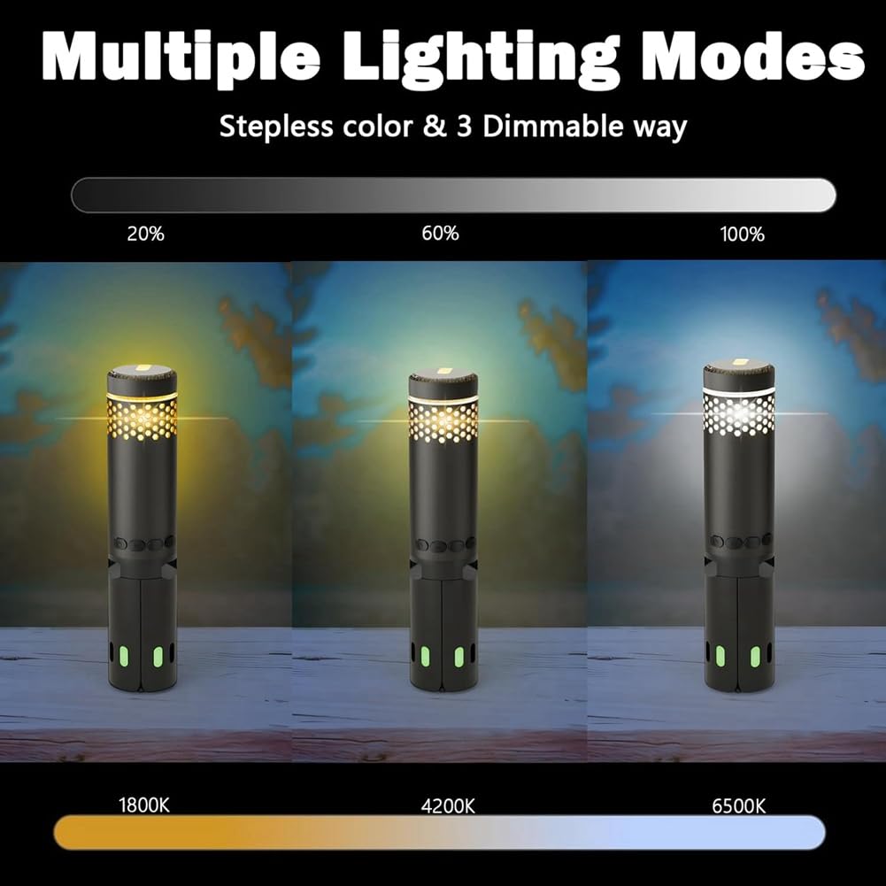 Outdoor Teleskop-Camping-Licht, 10.000 mAh, tragbar, LED-Arbeitsleuchte, Magnet-Stativ, Basis, Zelt, Teleskop, Camping-Laterne