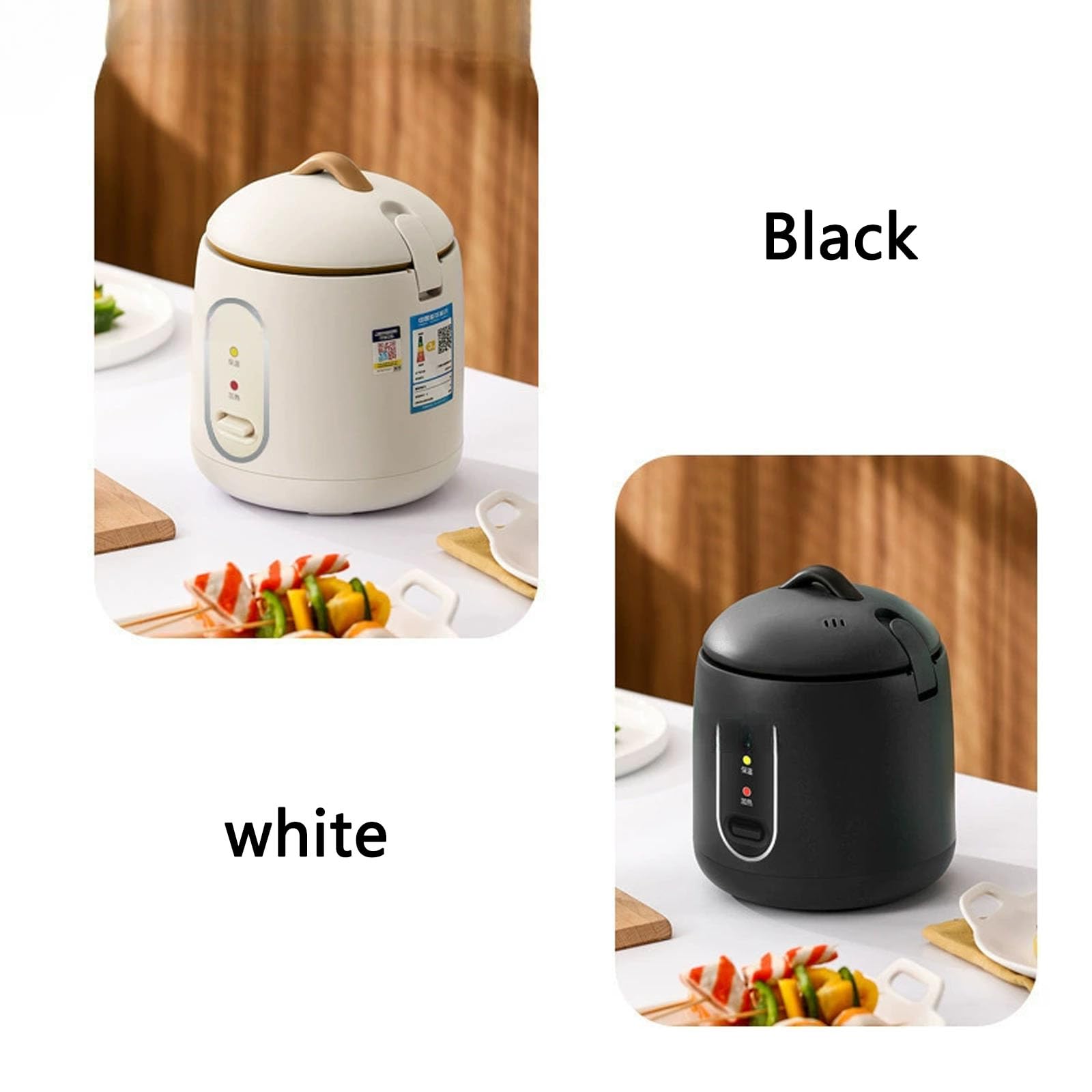 Mini cuociriso, fornello termico da 1,2 l, con vassoio per cottura a vapore e pentola antiaderente, macchina automatica per riso per dormitorio o casa