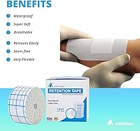 Vista 8 de AWD Medical Cinta de retención de vendaje Médico no tejido, agradable a la piel, cinta adhesiva para vendaje de heridas, cinta médica