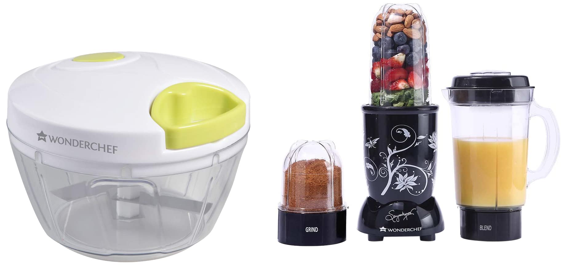 Wonderchef Chopper and Mixer Grinder with 3 Jars, (400 Watt | Black) (B085GPYW42) Amazon Price History, Amazon Price Tracker