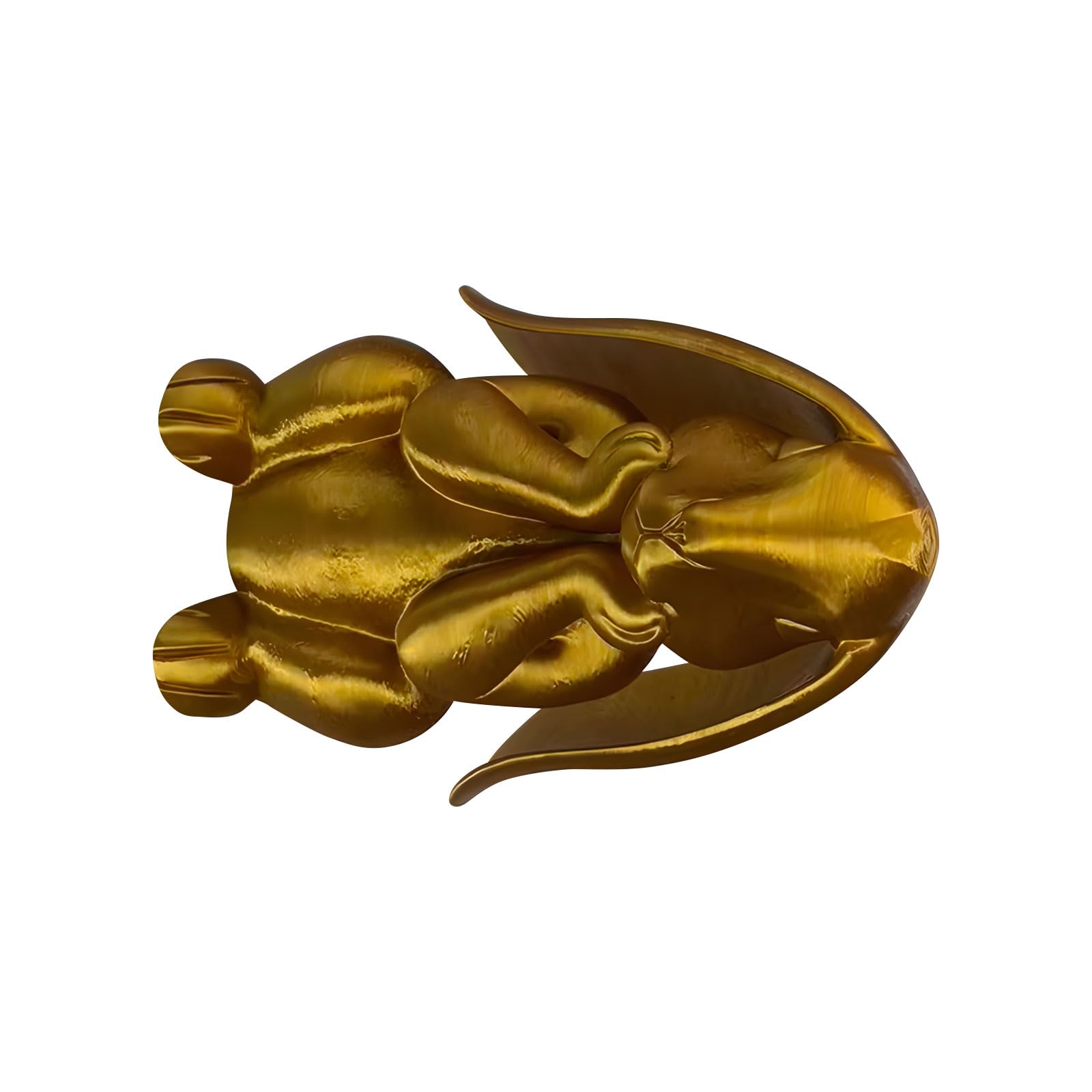 hogtnd Antique Gold Plated Rabbit Statue Vintage Easter Time Home Decoration Art Sculpture Elegant Lagomorph Figure