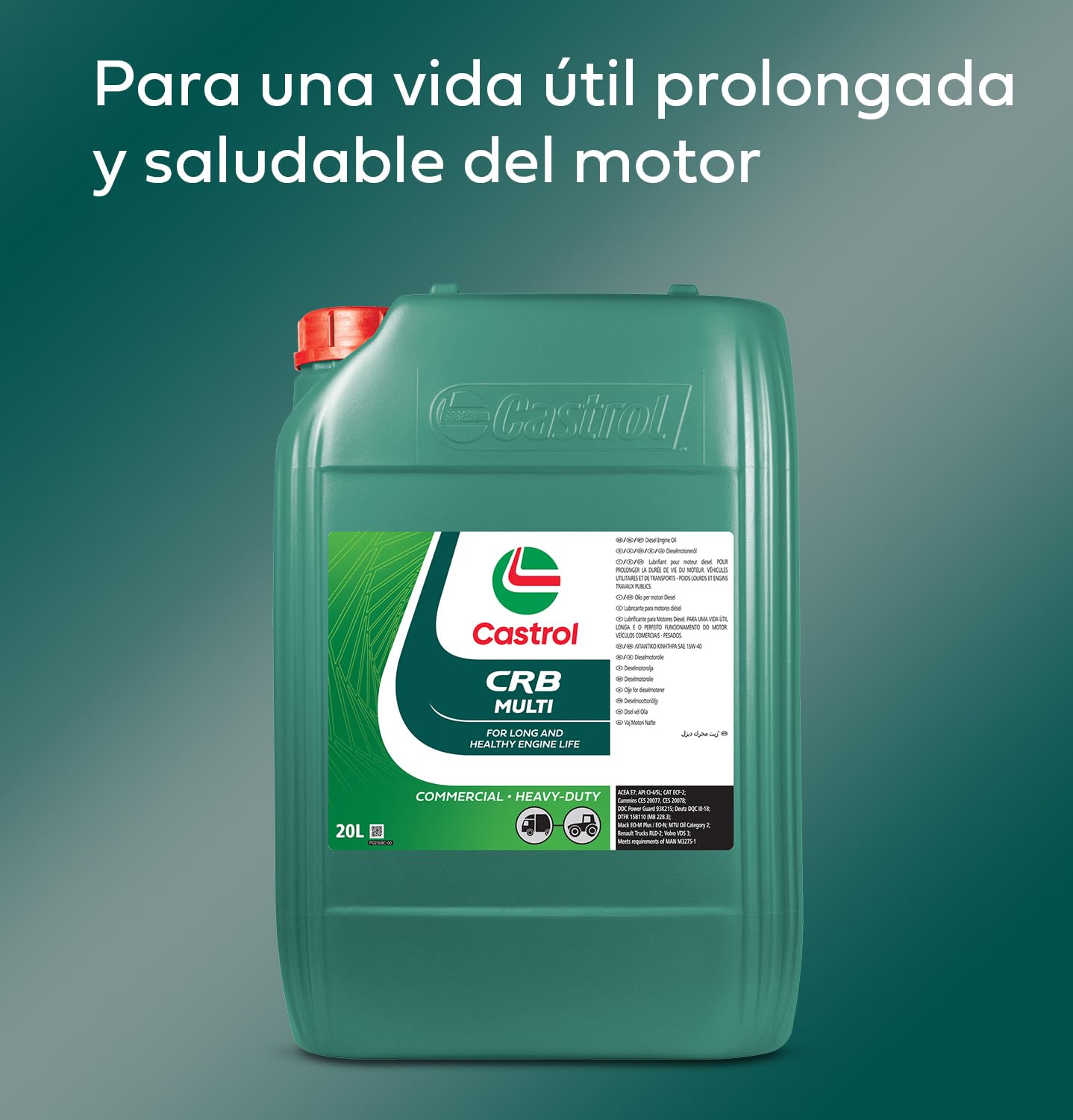 Castrol CRB Multi 15W-40 CI-4/E7 Aceite de motor diésel, 20L