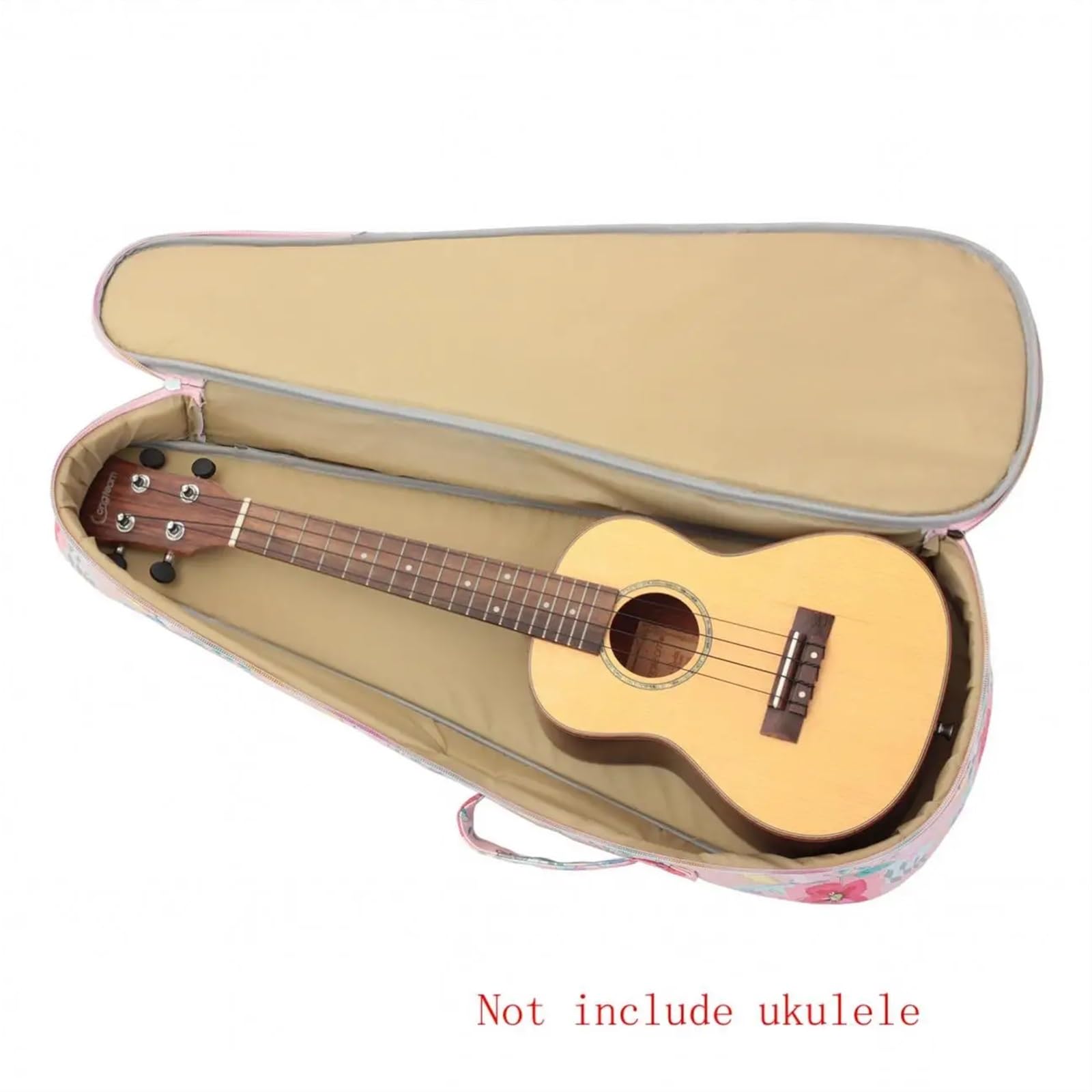 Custodia Chitarra Acustica Borsa for ukulele da 21 pollici stampata a fiori | Ukulele imbottito in morbido cotone impermeabile da 12 mm(23 inch)