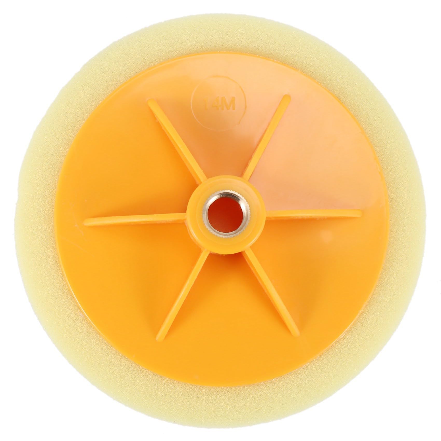 10pièces 6 Roue de Polissage de Cire de Voiture de Pouce / 15cm ÉPilant L'Outil de Kit de Protection de Cire de Roue de L'ÉPonge M14 pour Le Polisseur de Voiture Jaune