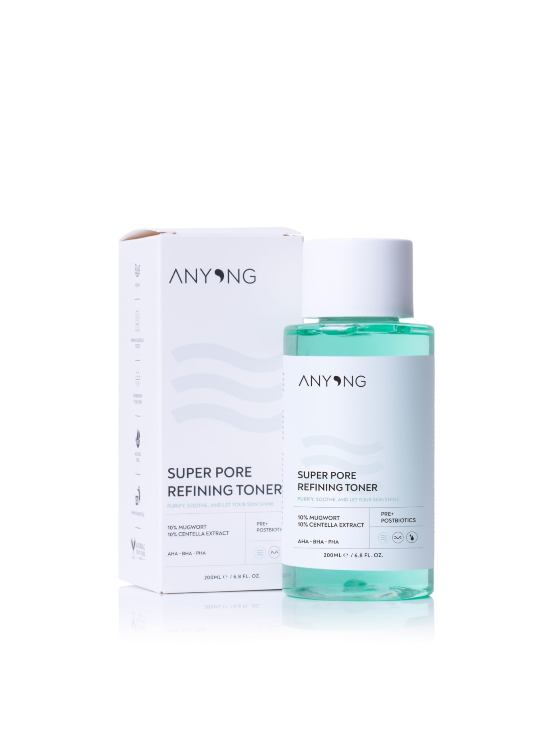 Anyong Gözenek Sıkılaştırıcı, Akne Karşıtı, Arındırıcı Tonik 200 ml (AHA & Salisilik Asit & PHA)