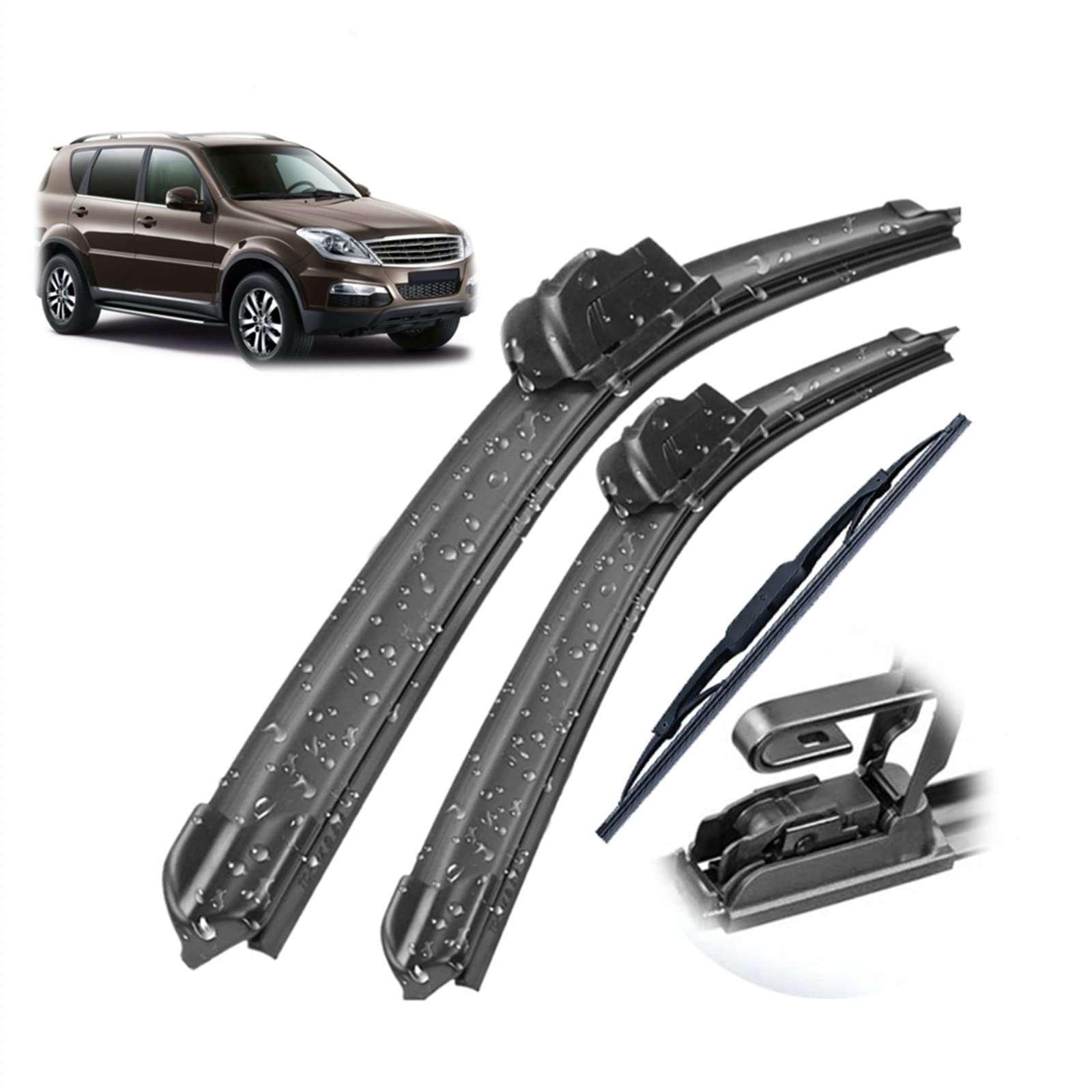 Kit balais d'essuie-glace 20+20+14 pour SsangYong Rexton MK1 2002-2017