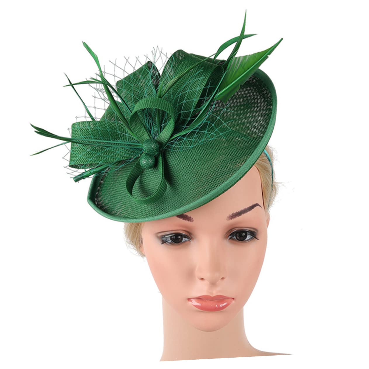 Abaodam 2stücke Damen Haarschmuck Mit Schleier Und Blumen Einzigartiger Haarschmuck Für Partys Und Besondere Anlässe Leicht Und Dunkelgrün Als Und Fotorequisite
