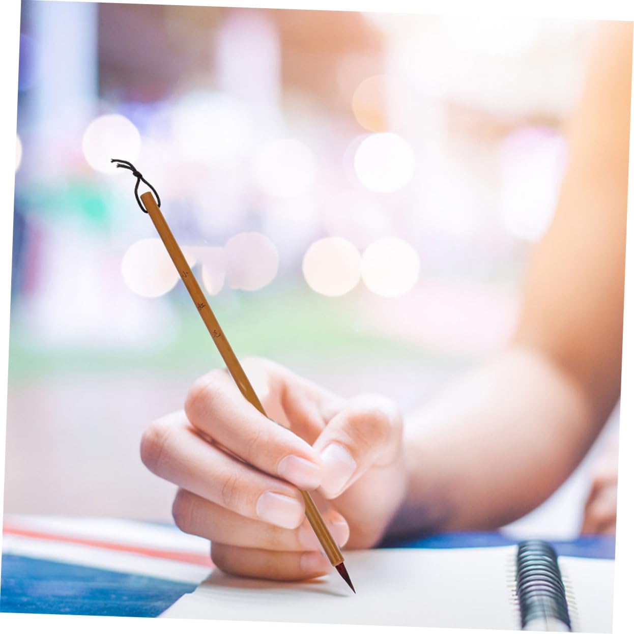 HOMSFOU 5 Set Pennello Calligrafico Per Scrittura E Per Principianti E Tessuti 4 Pezzi*5
