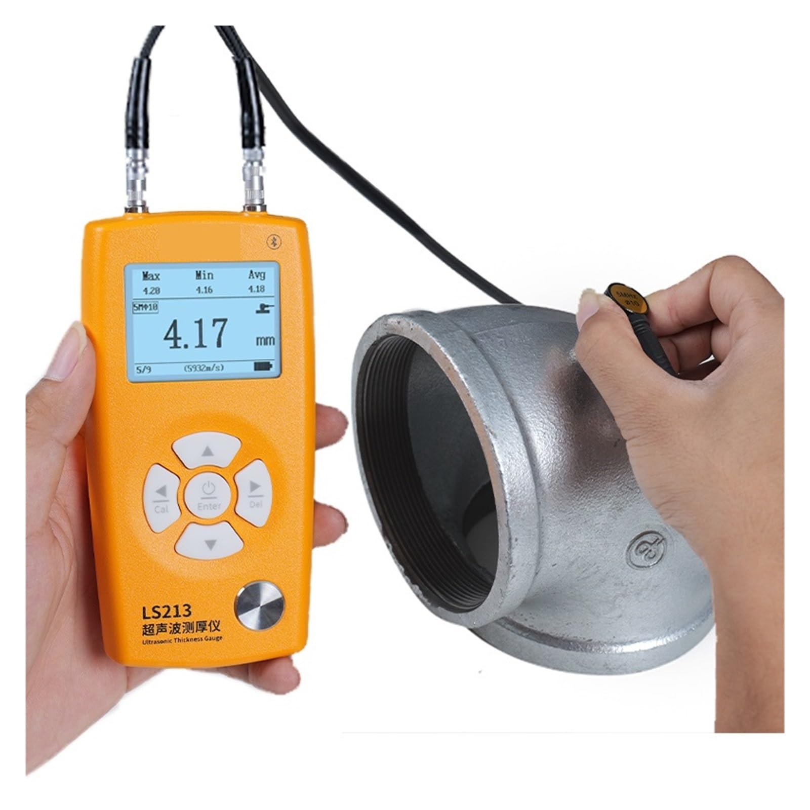 LS213 Digital Ultrasonic Metal Thickness Gauge Meter Through Coating Portable Tester Price for for Industrial Inspection
