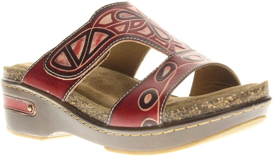 Spring Step Softstep Women's Red Leather Sandal 39 M EU