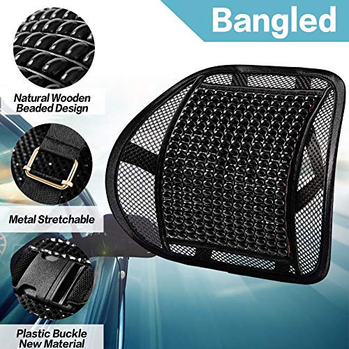 image for Bangled Lumbar Support, Back Support with Wooden Beads Provide Massage