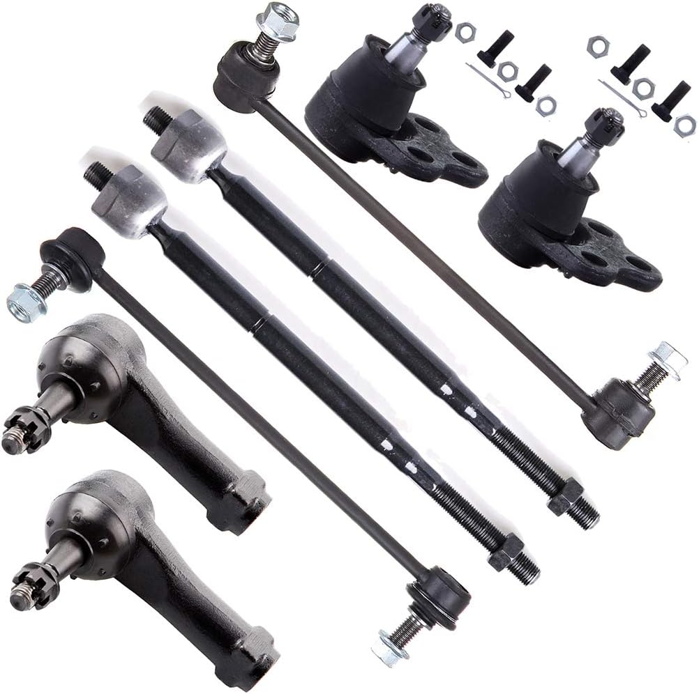 cciyu Lower Ball Joints Outer Tie Rod Ends Front Sway Bar End Links Inner Tie Rod Ends Compatible fit for 2005-2007 for Chevrolet Equinox 2006-2007 for Pontiac Torrent 8pcs Suspension Kit