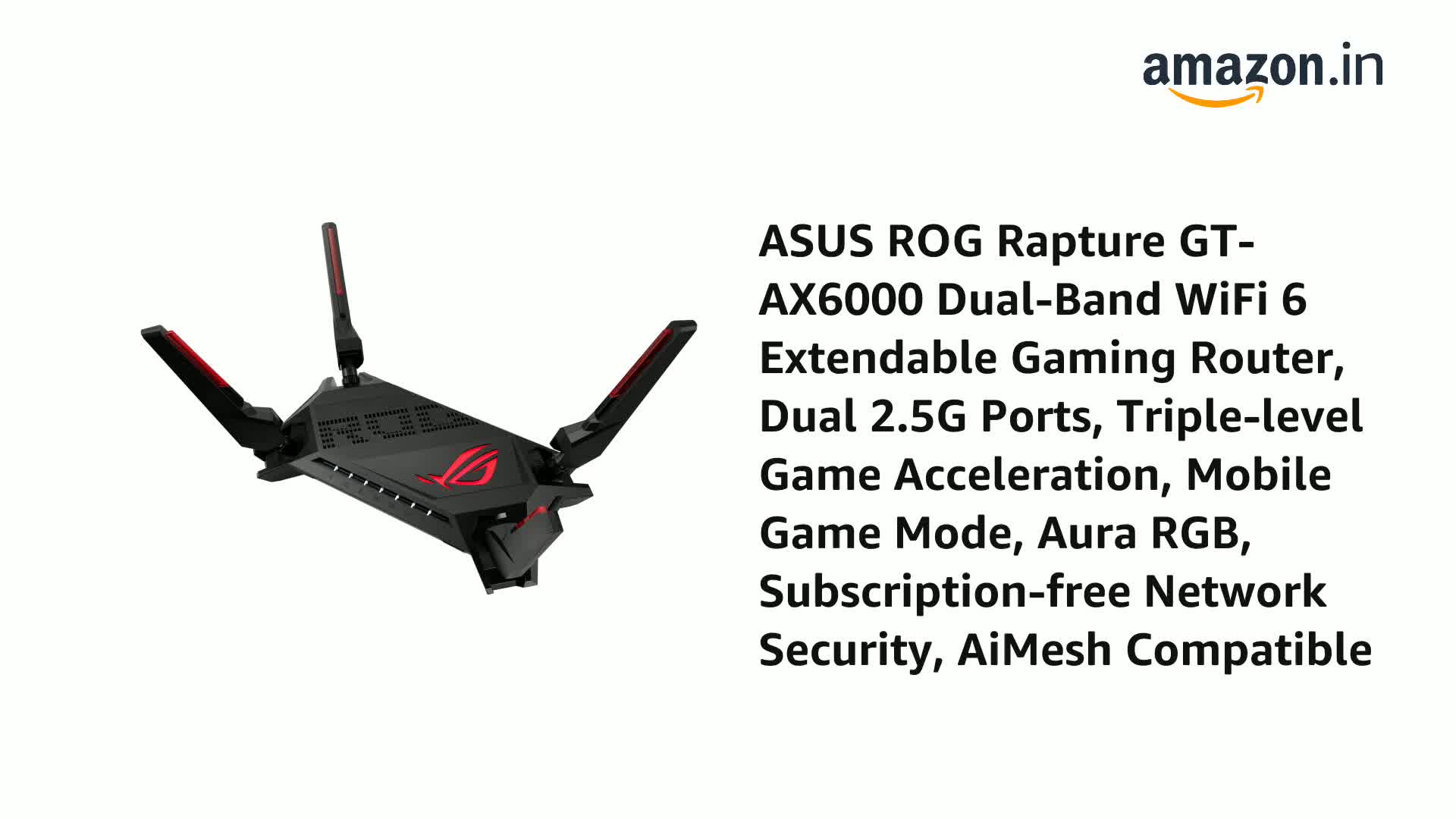 ASUS WiFi ROG Rapture GT-AX6000/J 無線 Amazon | ASUS WiFi ROG
