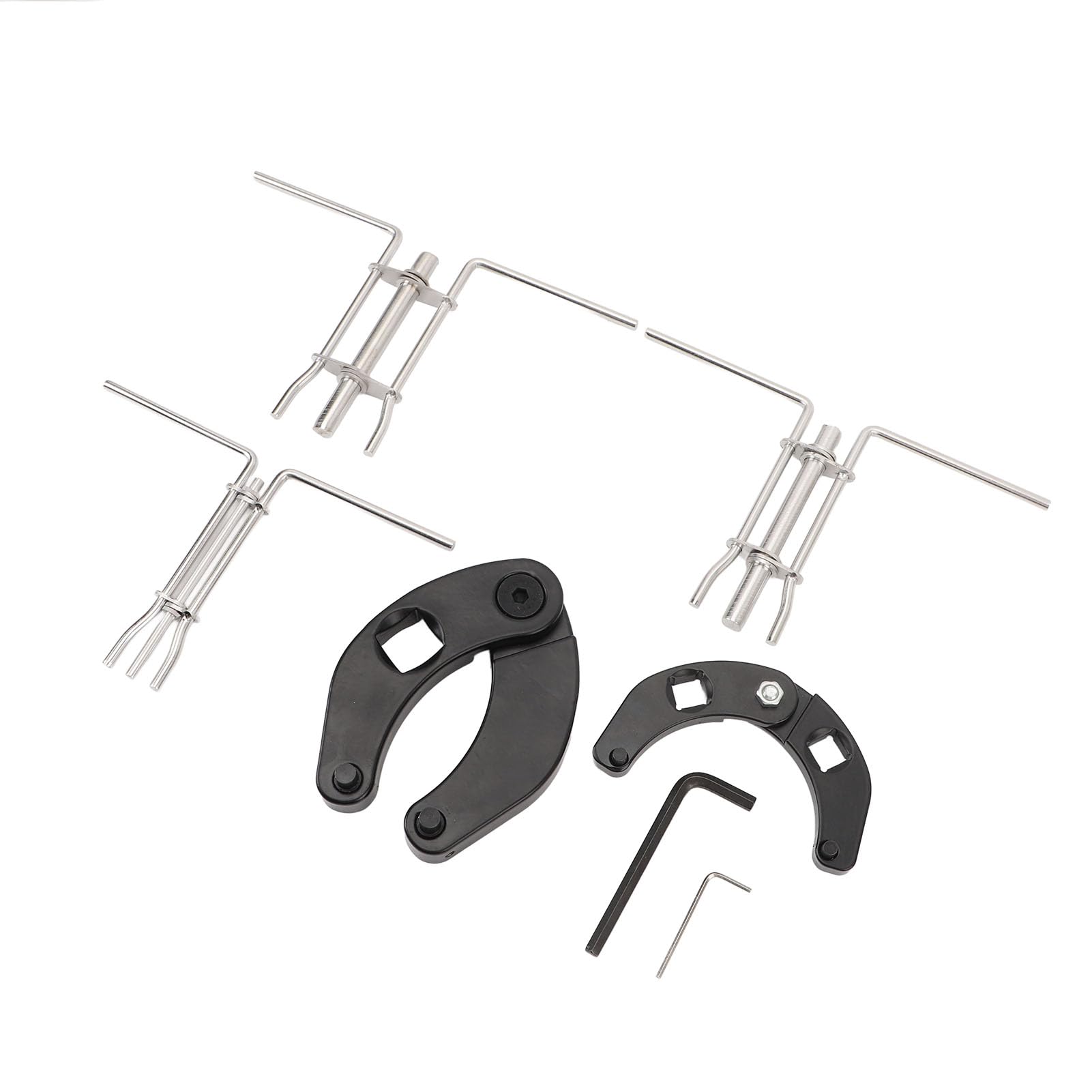 Juego de Llaves para Tuercas de Prensaestopas Ajustables para Cilindros Hidráulicos - Juego Herramientas Llave Grande y Pequeña