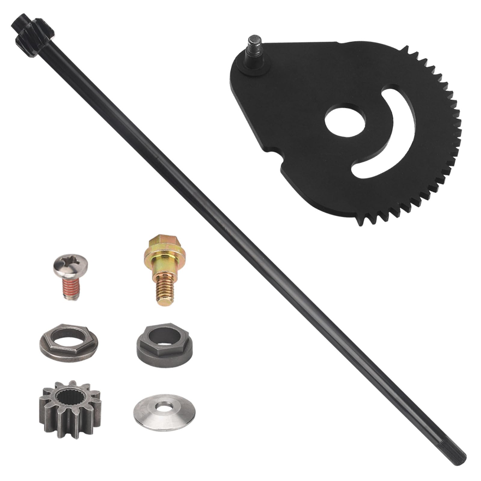 738-0919B - Eje de dirección y kit de engranajes de sector 617-04094 para cortacésped Troy-Bilt Craftsman MTD 247288841 247288810 24728905, reemplaza 738-0919B, 738-0919A, 753-00 4517, 7380919