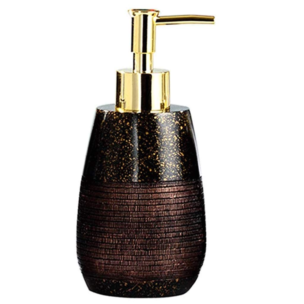 Kxaoxgrc Gold Glass Soap Lotion Dispenser Set, Soap Dispenser 260Ml Counter Lotion Resin Pump Multicolor Kitchen Bathroom(Gold)