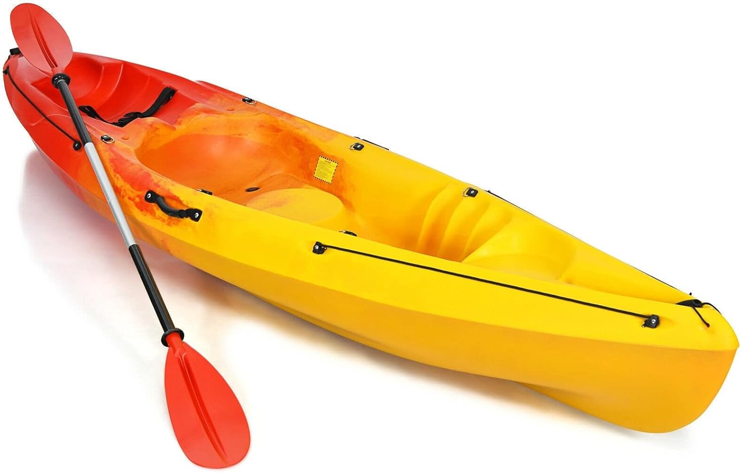 1 Person Sit-on-Top Kayak Boat Detachable Adjustable Paddle Rubber Plugs Drainage Holes 4 Carrying Handles Large Backrest 4-Position Footrest Perfect for Sightseeing Touring Fishing Or Boat Racing 1 Person Sit-on-Top Kayak Boat Detachable Adjustable Paddle Rubber Plugs Drainage Holes 4 Carrying Handles Large Backrest 4-Position Footrest Perfect for Sightseeing Touring Fishing Or Boat Racing