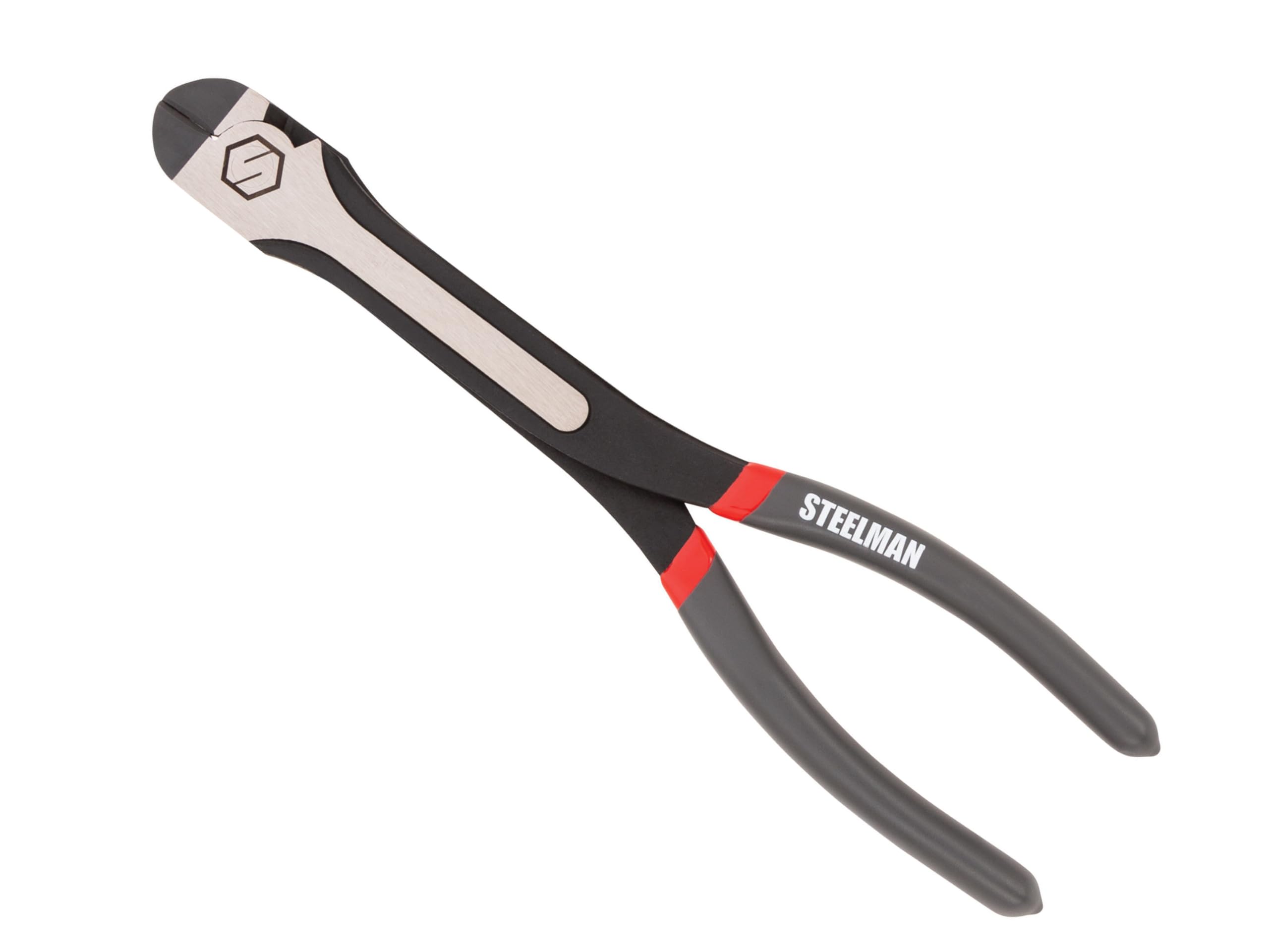 Steelman 11-inch Extended Reach Diagonal Cutting Pliers, Heavy-Duty Long Cutter Tool for Wires, Fishing Line, and More