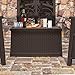 Suncast 30 Gallon Resin Outdoor Patio End Table Storage Box, Java, Made in the USA