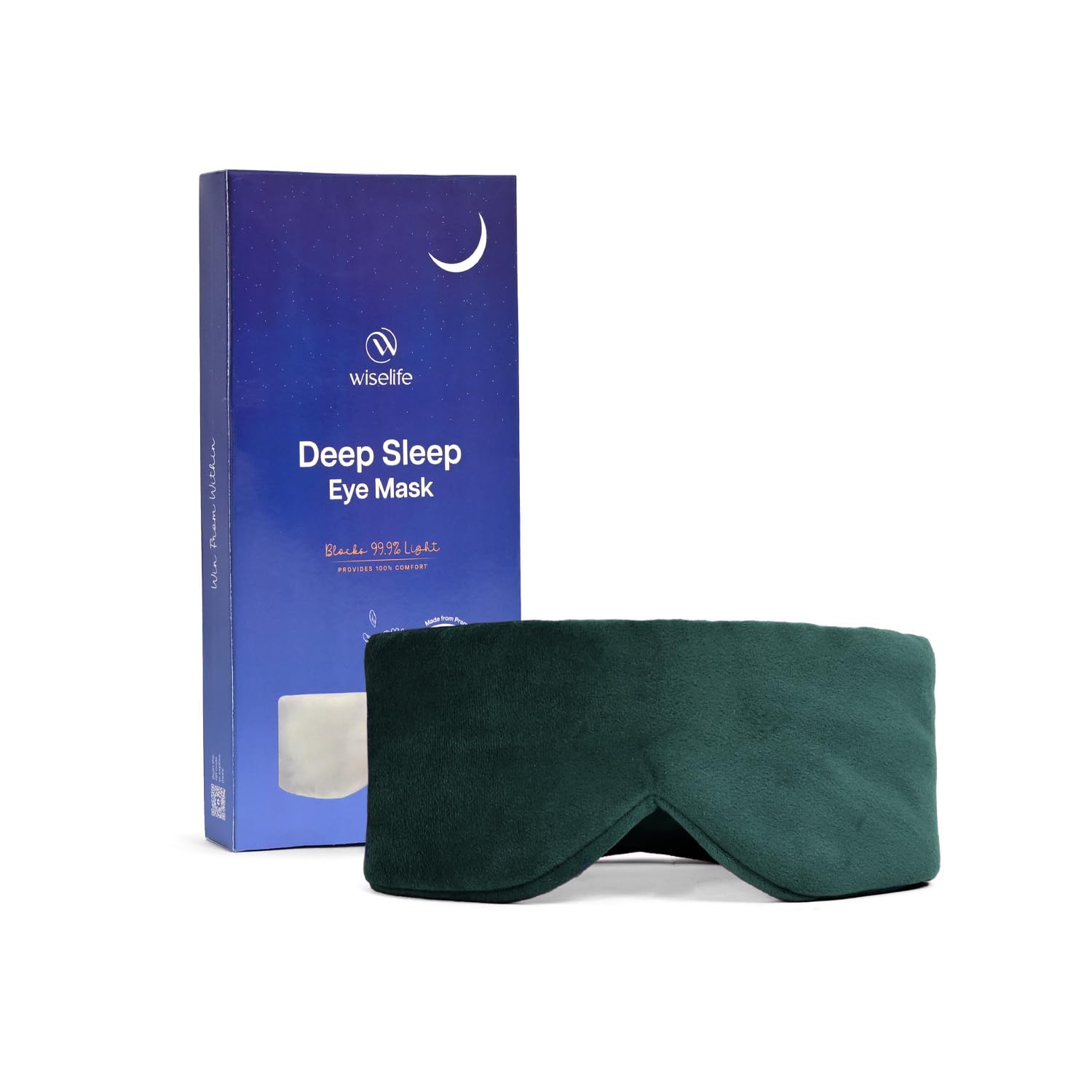 WiseLife Luxury Silk Velvet Sleep Eye Mask For Men & Women | Ultra Smooth & Adjustable Blind Fold Suitable For All Family Members | Sleeping, Travelling, Relaxation | Perfect For Gifting (Green)-image-27