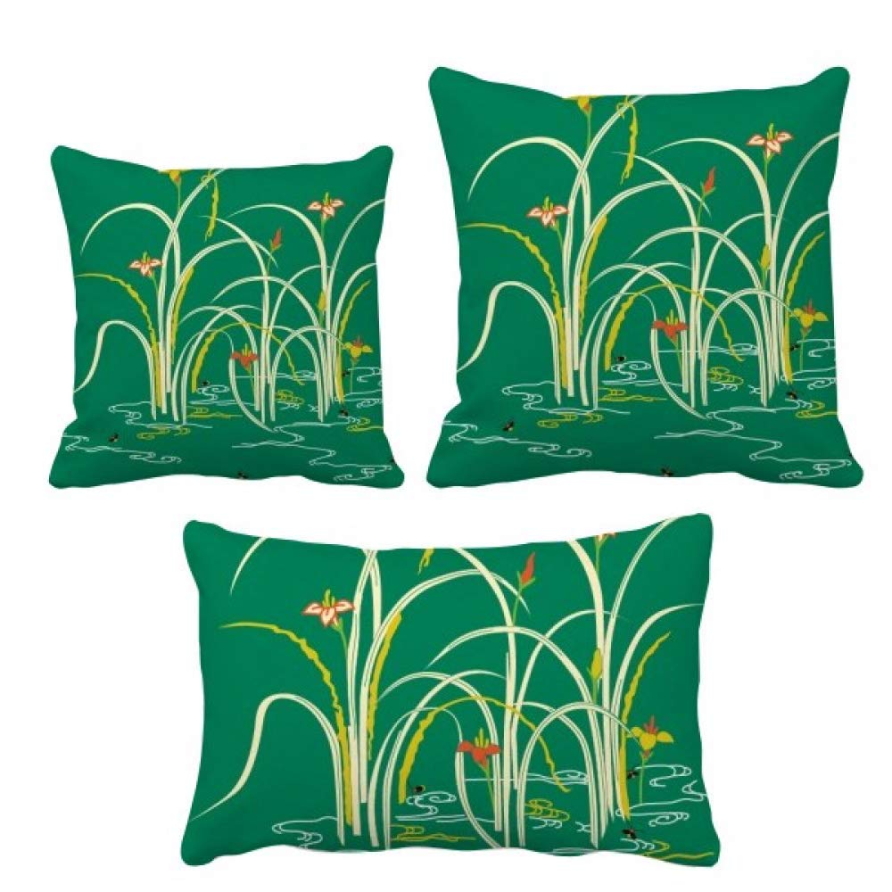 Housse de coussin vert culture taie décorative salon pour décoration de canapé